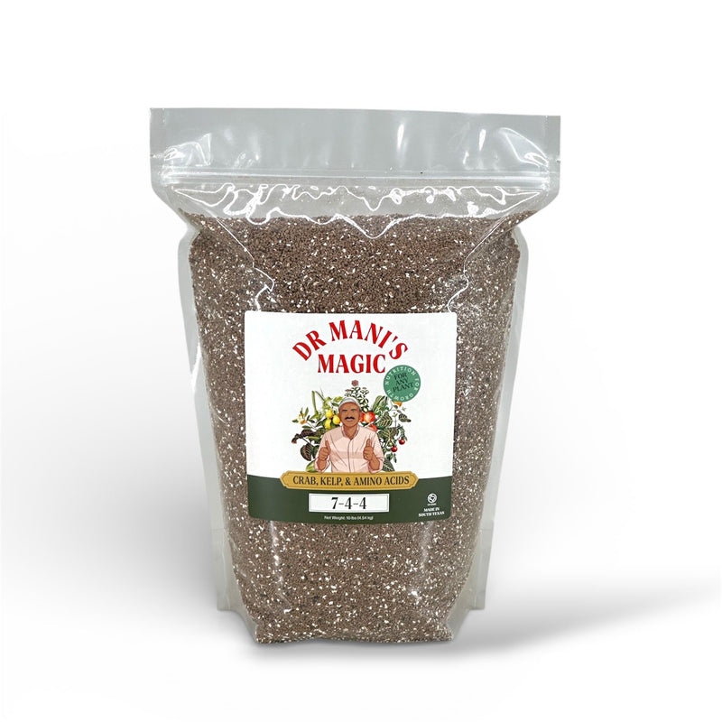 Organic Fertilizer | Crab, Kelp & Amino Acids (7‑4‑4) | Long-Lasting, Burn-Free Boost | Slow-Release Power for Steady Plant Growth