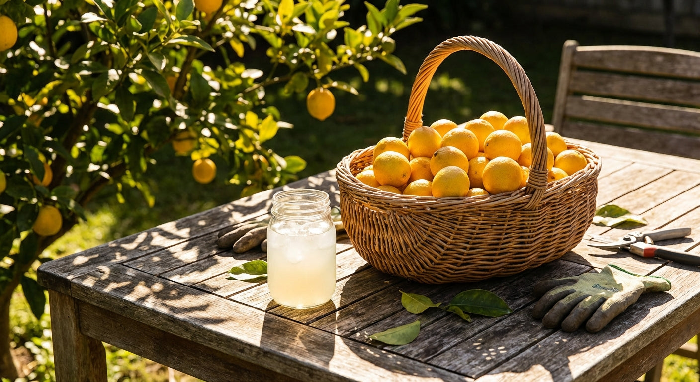 New Zealand Lemonade Fruits in Basket on Table