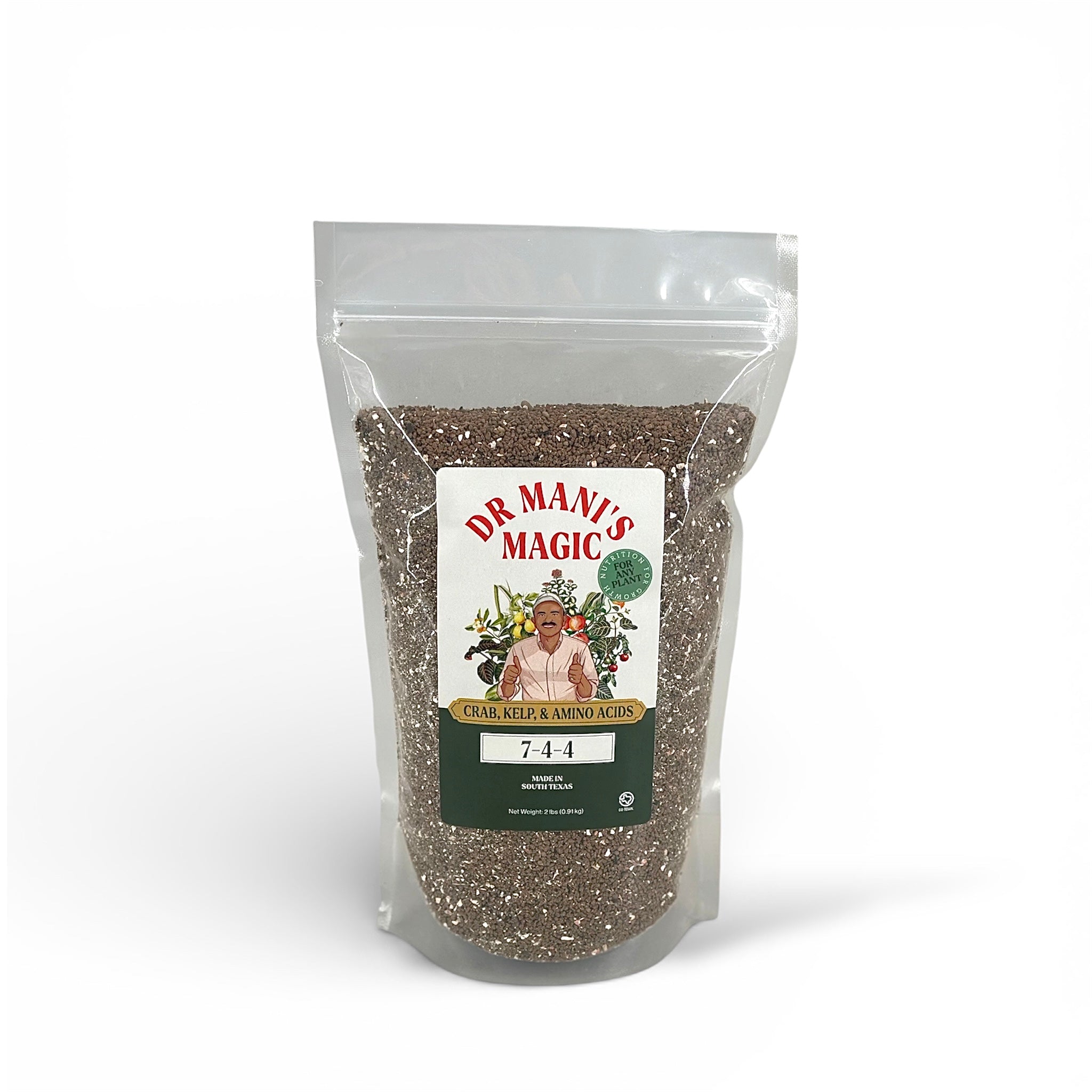 Organic Fertilizer | Crab, Kelp & Amino Acids (7‑4‑4) | Long-Lasting, Burn-Free Boost | Slow-Release Power for Steady Plant Growth