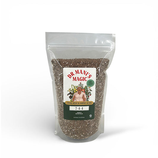 Organic Fertilizer | Crab, Kelp & Amino Acids (7-4-4) | Slow-Release | Steady Growth